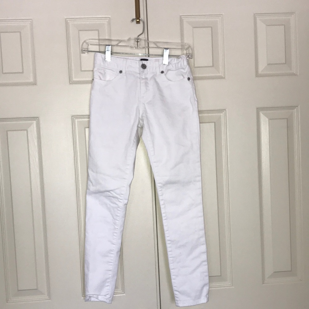 Gap girls white stretch denim skinny jeans